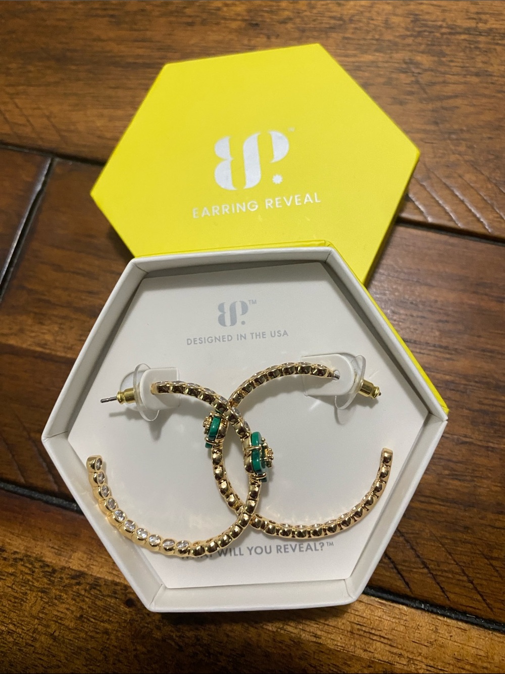 Bomb Party OG Originals Earrings - Malachite Magnesite - Gold Plating